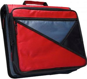 Free Sample BSCI Two 2 Inch D-Rings Luxury Polyester <b>Buckle</b> Closure File Folder Binder <b>Bag</b> with Multiple Pockets - Product Image 1