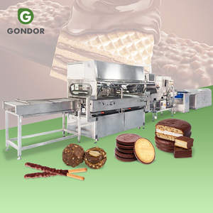 Untuk Continuous Dates <b>Melting</b> Wood Enrober Fruit Dried Freezze <b>Chocolate</b> Coating Machine with Cooling - Product Image 1