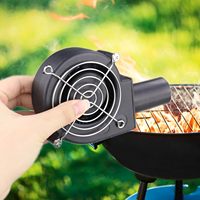 Ventilateur souffleur d'air pour barbecue avec contrôleur variable, résistant à la chaleur et antiadhésif en plastique/PVC, facile à nettoyer pour soufflets de feu et poêles à bois