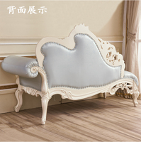 Chaise de salon de luxe en cuir, mobilier antique royal en bois, pour salon à vendre,