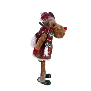 16 pouces/40cm Usine de gros Décoration de Noël Poupées de <span class=keywords><strong>renne</strong></span> Ventes à prix réduit Ornement de Noël - Product Image 5