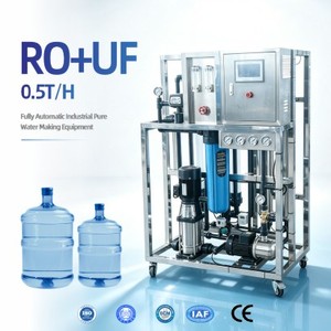 Système de purification d'eau industriel RO+UF 500L/H, osmose inverse, ultrafiltration, équipement de traitement de l'eau potable - Product Image 1