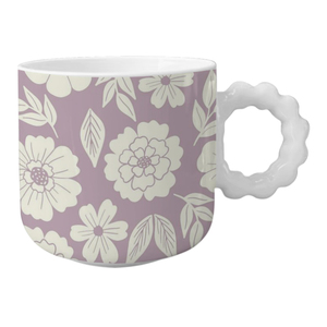 Tazas de Té y Café Ecológicas y Duraderas Hechas en China, Diseño Único de Taza de Cerámica Roja con Flores y Estilo Elegante - Product Image 3