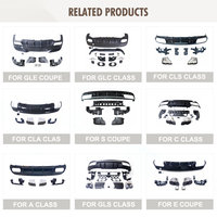 Diffuseur arrière avec éclairage LED et embouts d'échappement pour Mercedes Benz Classe E W213 AMG Line Saloon 2016-2019, mise à niveau style B