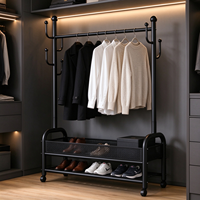 Séchoir à linge portable double en métal de haute qualité, robuste et écologique, pour balcon et salon extérieur
