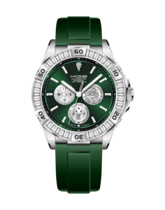 OEM Logo Luxury Diamond Bezel Men's Automatic Mechanical Date <b>Watch</b> Stainless Steel Case Rubber Strap Japan Movement - Product Image 4