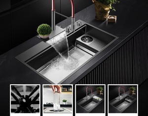 ชุดอ่างล้างจาน 11-in-1 พร้อมก๊อกน้ำร้อน/เย็น, อ่างในตัว และชุดระบายน้ำ - Product Image 3