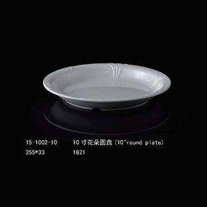 Plaques de mélamine circulaires blanches écologiques modernes Ustensiles de steak de style occidental durables Tablettes en plastique - Product Image 6