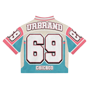 Camiseta de Verano para Hombre, de Manga Corta, con Hombros Caídos, de Malla, Estilo Boxy, 100% Poliéster, Transpirable, Ligera, Tallas Grandes, de Secado Rápido, con Logotipo Personalizado - Product Image 2