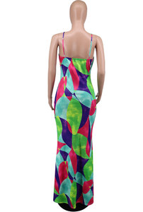 Robe longue d'été décontractée sans manches à imprimé floral pour femme, dernière tendance - Product Image 6