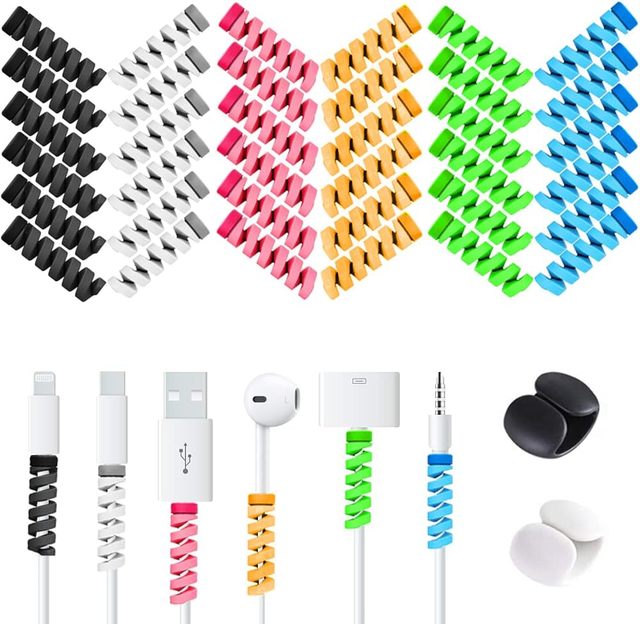 Manufacturer Highly Flexible Silicone Micro USB Protector Mouse Cable Protector Suit for All Cell Phones Protect Cables