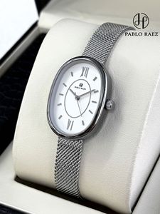 Reloj de aspecto elegante y de alta calidad - Reloj de pulsera para mujer con diseño redondo. Nuevo reloj de cuarzo. Forma elíptica. Compacto y moderno - Product Image 3