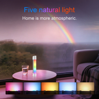 Lumière d'ambiance de couleur RVB LED lumière d'ambiance de maison, couleur naturelle, adaptée au salon, à la chambre à coucher, à la décoration de la maison