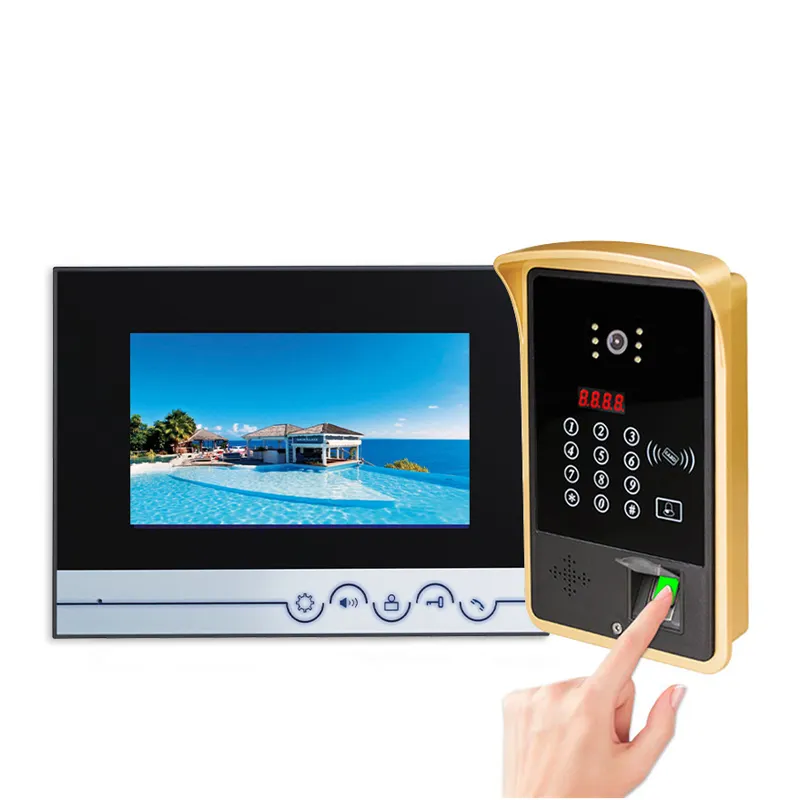 New small building intercom 7 Inch Color Touch Screen smart IP Video Door phone System Waterproofing video doorbell night vision