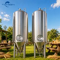 Cuve de Fermentation Conique en Acier Inoxydable Tonsen 4000L (40HL) à Double Enveloppe pour Production Commerciale de Bière