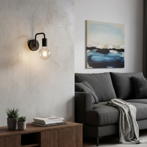 Lampada da parete Diallo E27 in metallo nero (Trio Lighting 208070132) - Product Image 3