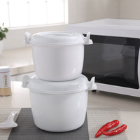 GREENSIDE Cuiseur à riz professionnel, grande capacité, compatible micro-ondes, boîte repas multifonction isolante en plastique 2.1-3L