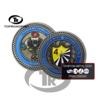 Fabricante de Monedas, Venta al por Mayor de Monedas de Desafío de Metal Antiguas con Bandera Americana 3D de Doble Cara y Soporte para Monedas