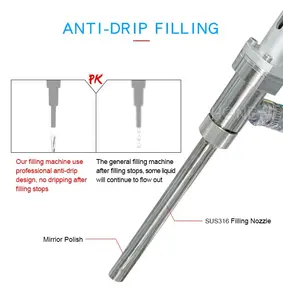 Hone Fully Pneumatic Pressure Liquid Filling Machine With Scale High Viscosity Paste Filling Machine For Nail Thick Cream Scrub