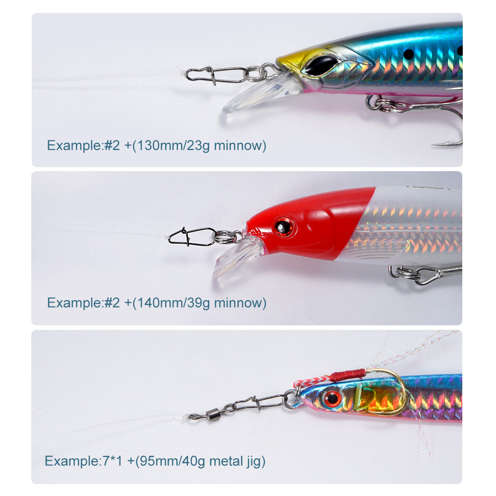 NOEBY 18-30lb Duo Lock Snaps - Durable Fishing Lure Hooks NOEBY 18-30lb Duo Lock Snaps - Durable Fishing Lure Hooks
