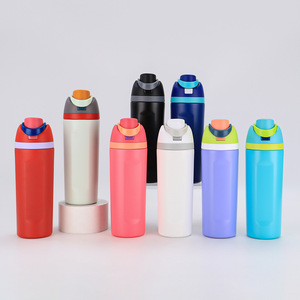 Para regalo Taza de viaje de acero inoxidable de café térmico reutilizable de 19Oz con asa de tapa - Product Image 1