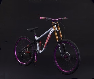 Bicicletta da Montagna 26 27.5 Pollici in Acciaio al Carbonio Nero, <span class=keywords><strong>8</strong></span> 9 10 Velocità, Ammortizzata, con Freno <span class=keywords><strong>a</strong></span> Disco Idraulico, Bici da Città Fuoristrada - Product Image 2