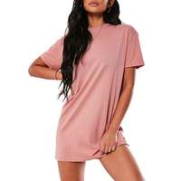 Robe T-shirt tricotée Y2K ample et longue pour femme, style coréen, mini, oversize, avec logo personnalisé, pour l'été