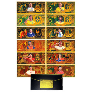 Banconota Commemorativa delle Star del Calcio <span class=keywords><strong>Cristiano</strong></span> <span class=keywords><strong>Ronaldo</strong></span>, Simon Mbappe, Haaland, Collezione Regalo Transfrontaliera - Product Image 2