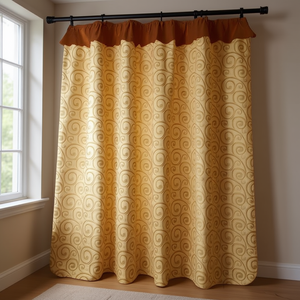 Juego de Cortinas Jacquard de 2m x 2.5m con Patrón de Espirales, Panel Textil para el Hogar - Product Image 2