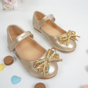 Nouvelles chaussures de princesse à paillettes pour filles, chaussures en cuir PU pour bébé fille, chaussures de mode pour enfants - Product Image 2