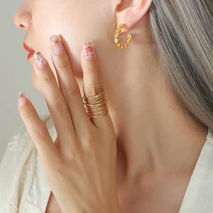 Pendientes de Aro, Compra en Línea, Hechos a Mano, Accesorios Navideños, Pendientes de Aro Simples, Nuevos y Elegantes para Otoño, Estilo DIY - Product Image 5