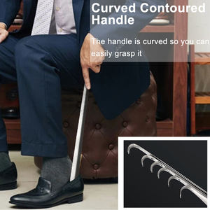 Chausse-pied en métal de 10 à 80 cm, manche long, facile à porter, lève-chaussure, klaxon robuste pour baskets et bottes - Product Image 2