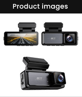 Kamera dasbor 4K asli depan dan belakang, dengan layar IPS 3.2 inci WiFi GPS kamera dasbor ganda mobil WDR perekam Video parkir 24 jam