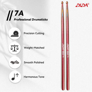 7 ए ड्रम स्टिक, क्लासिक लकड़ी टिप बच्चों के लिए शुरुआती छात्रों के लिए, रॉक बैंड पेशेवर ड्रम स्टिक - Product Image 6
