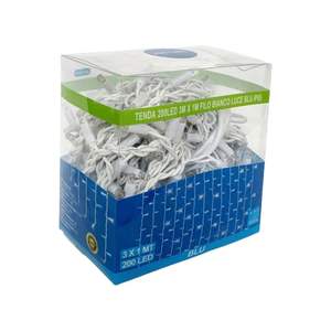 ไฟม่านโกลก้า 200LED 3 ม. X 1 ม. สายไฟสีขาว แสงสีฟ้า IP65 ไฟสำหรับงานปาร์ตี้ - Product Image 6