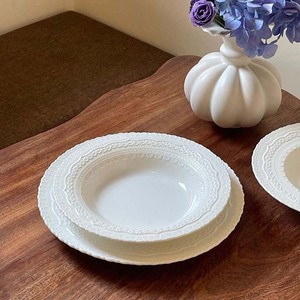 Exquisite Relief Lace Lace 7-ounce White Ceramic <b>Espresso</b> <b>Cup</b> and Saucer - Product Image 3