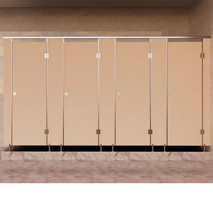 Chất lượng cao 12mm không thấm nước HPL Bảng gỗ nhỏ gọn thiết kế hiện đại cho cửa nhà vệ sinh khách sạn và phân vùng giá cả cạnh tranh - Product Image 1