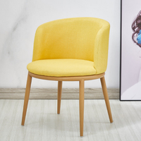 Chaise de salle à manger en velours moderne, chaise de réception d'hôtel, chaise de négociation, chaise rembourrée, chaise de café, chaise de salon de thé