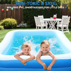 <span class=keywords><strong>Piscina</strong></span> Gonfiabile Rettangolare in PVC a 3 Strati per Adulti e Bambini, Ideale per Feste Acquatiche Estive - Product Image 2