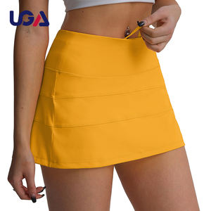 Dames Casual Atletische Sportkleding Met Korte Elastische Dubbellaagse Mode Sporttennisjurk Met Zak - Product Image 2