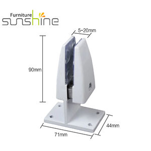 Pinces d'étagère en aluminium, support de fixation de l'écran de douche, support de panneau, panneau de séparation, Clip en verre - Product Image 4