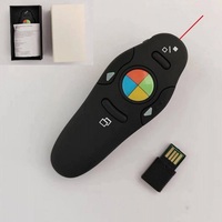 Présentateur sans fil rouge, portée 30 m, 2,4 GHz, télécommande PowerPoint, piles AAA, écran plein, écran noir pour PPT/Google