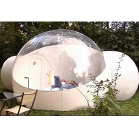 Hôtel bulle gonflable transparent à 2 chambres en plein air à vendre avec souffleur silencieux de fabricant chinois