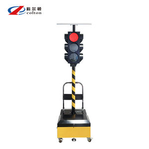 إشارة مرور LED رباعية الجوانب بثلاثة أضواء تعمل بالطاقة الشمسية ومقاومة للماء من النوع 200 - Product Image 3