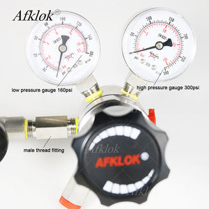 Régulateur de pression d'air d'azote CO2 CO méthane avec valve à diaphragme Argon pour utilisation en laboratoire 300 psi Entrée 160 psi Sortie de pression - Product Image 2