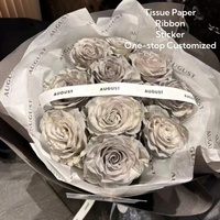 Kertas Pembungkus Tisu Biodegradable Dapat Didaur Ulang Berlapis Cetak Khusus 100 lembar untuk Kemasan Bunga Pakaian Lilin Bingkai Foto