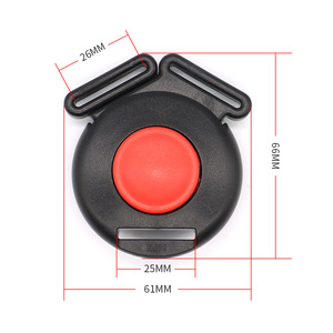 Boucle de sécurité à trois points 25 mm noire avec rouge pour poussette, accessoire de ceinture de sécurité pour bébé - Product Image 1
