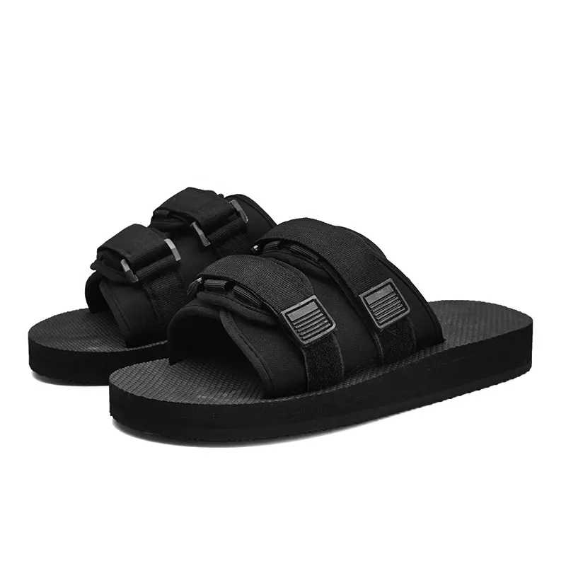 Wholesale outdoor soft material rubber eva summer men casual shoes sandals mens slide slipper.