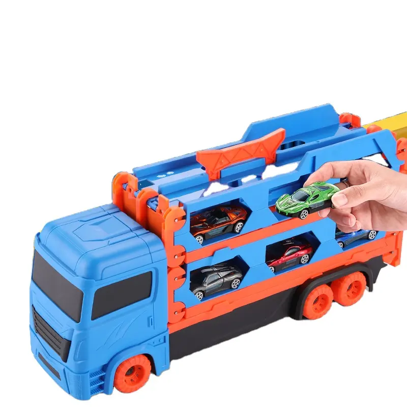 התנגדות דגם חסין התנפצות לילדים ילד צעצוע מכונית דו צדדית רכב אינרציה בטיחות עמידות להתנפצות ונפילה פלסטיק אדום ABS