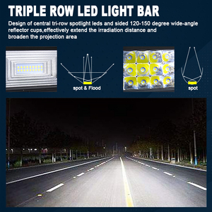 Barre lumineuse <span class=keywords><strong>LED</strong></span> incurvée 540W 42 pouces 12-24V 5000 Lumens pour camion 4x4, VTT, toit de voiture, éclairage extérieur tout-terrain droit - Product Image 4